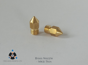 MK8 Thin Brass 3D Printer Nozzle NZ