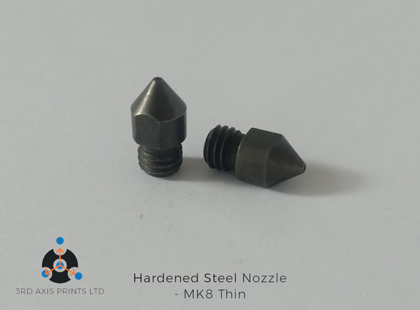 MK8 Thin Hardened Steel 3D Printer Nozzle NZ